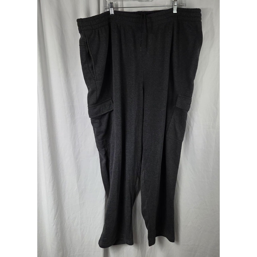Beverly Hills Polo Club Pants Mens 3XL Gray Fleece Sweatpants Cargo Pockets
